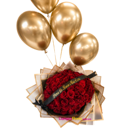 Bouquet por 100 rosas rojas