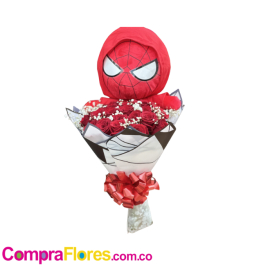 Regalo Día del Padre de Spider-Man con Rosas Rojas